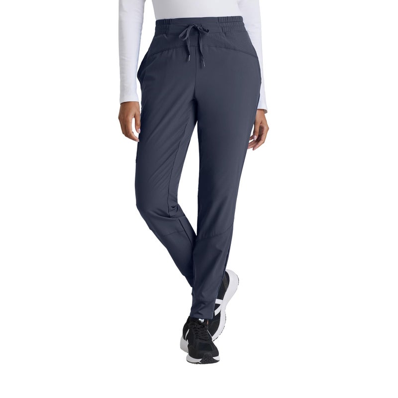 BARCO One Boost Classic Fit Scrub Jogger for Women â€“ Steel, 3-Pocket Mid-Rise Pants w/ 360 Spandex Stretch, Moisture Wicking, Anti-Static and Quick-Shed â€“ Small, Tall Fit - Image 1